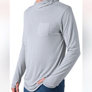 FREEFLY | Mens Lightweight Bamboo Hoodie in Aspen Grey | S